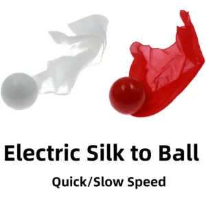 Electric Silk To Ball - Quick/Slow Speed White/Red Magic Tricks Gimmicks Props(Download + Gimmick)