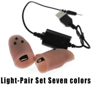 Professional Light-Pair Set Seven colors Super Light Thumbs Tips Magic Tricks Props Gimmicks illusions